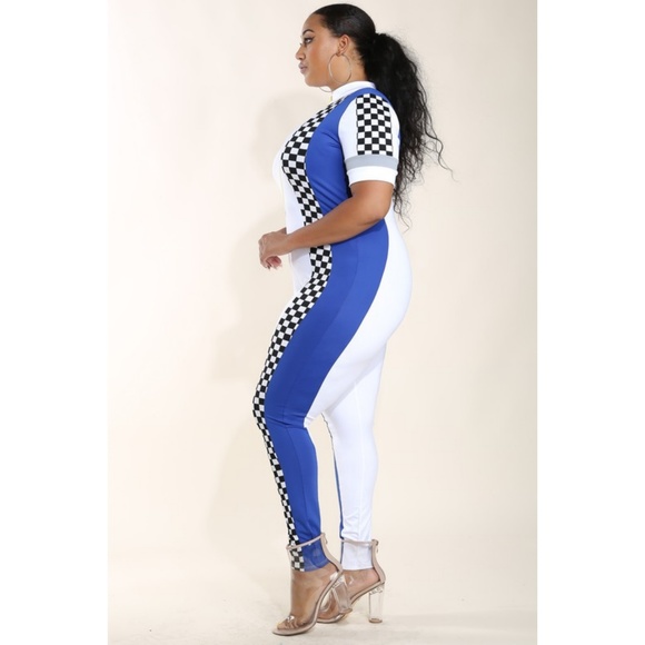 123 x plus Colorblock racer jumpsuit - Picture 4 of 7